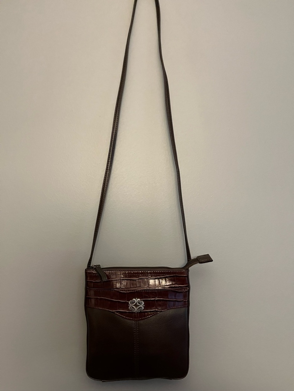 Rolf’s Vintage Leather Shoulder/Crossbody Bag in Dark Brown